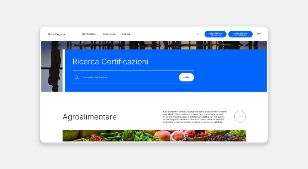 Dasa certificazioni online sito web