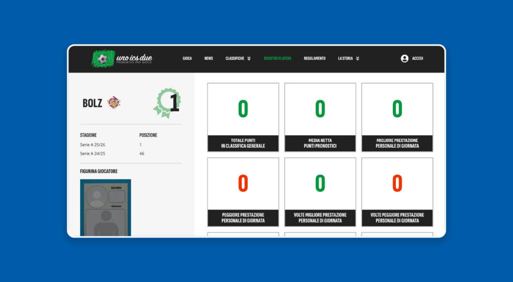 scheda prj unoicsdue piattaforma pronostici calcio
