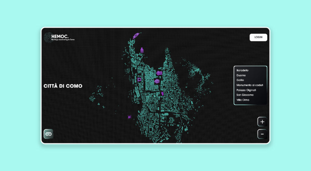 Hemoc piattaforma web homepage