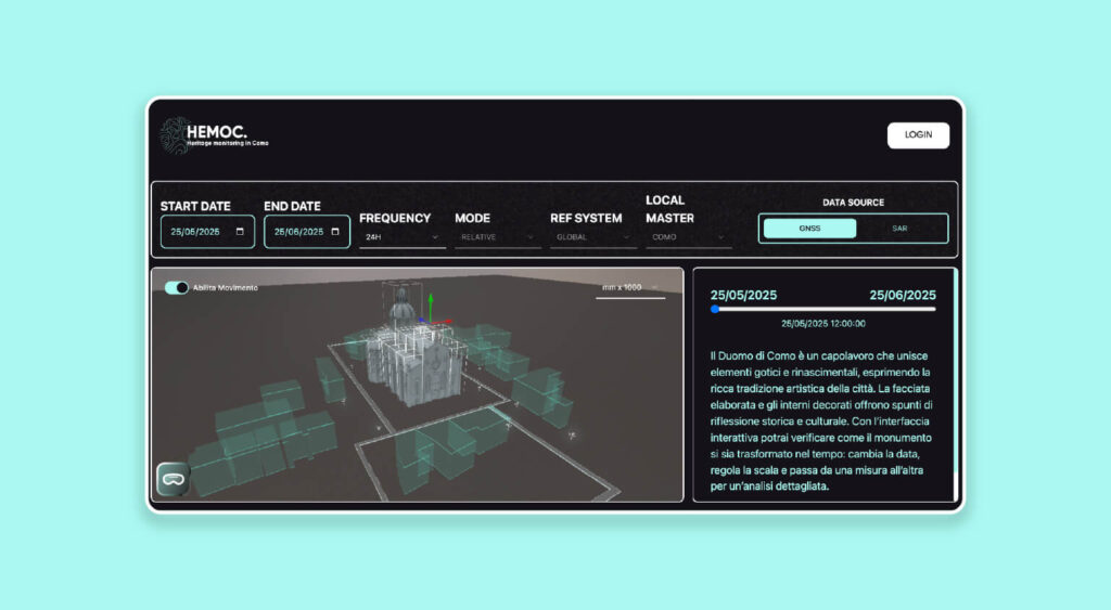 Hemoc piattaforma web visualizzazione 3d